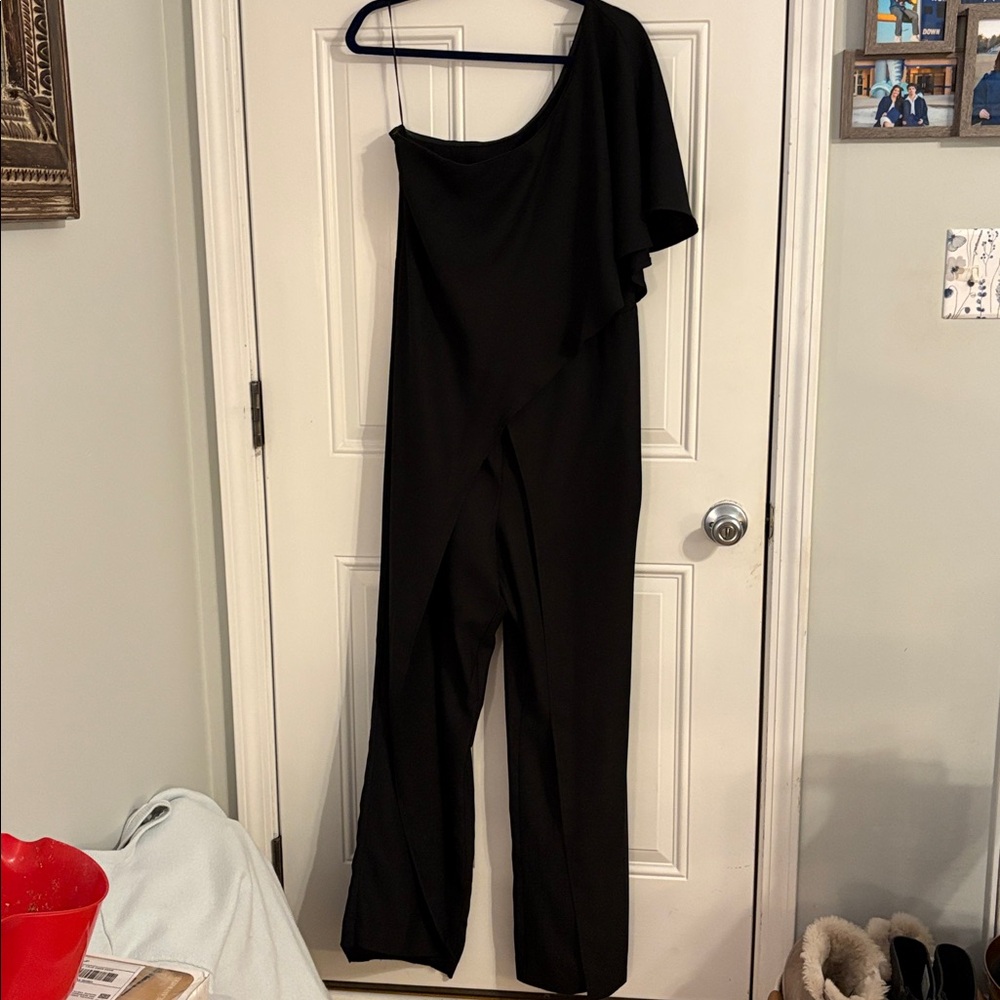 One Shoulder Black Dress